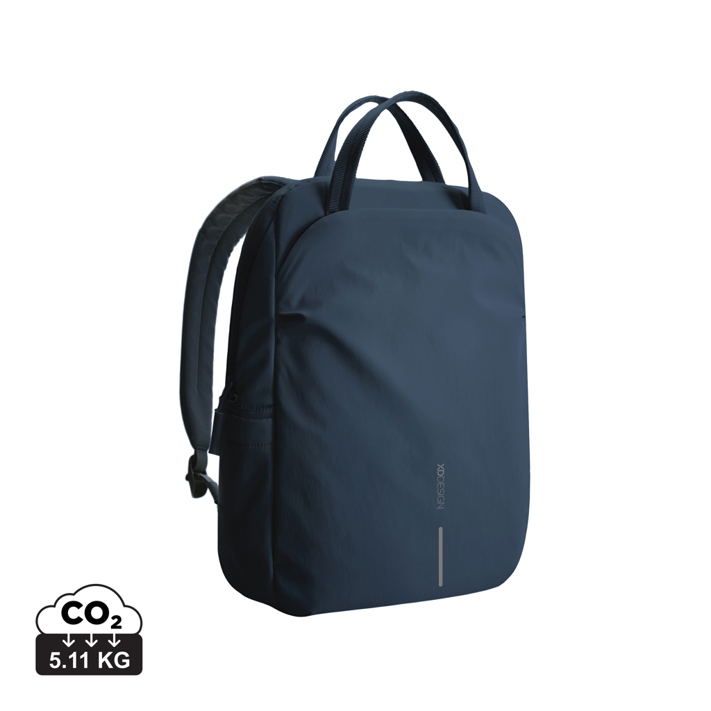 Sac en nylon recyclé 15 L personnalisé écran 16" bleu marine et gris